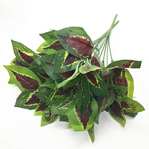 CATTREE Artificial Shrubs, Plastic Plants Heart Grass Fake Green Bushes Greenery Leaves Wedding Indoor Outdoor Home Garden Verandah Office Table Centerpieces Arrangements Decoration 4 pcs - color: Heart Grass/4pcs