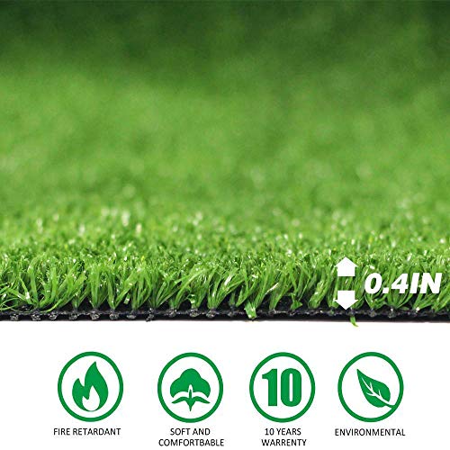 Artificial Grass Turf Lawn, 2Feet X 8Feet Realistic Indoor Outdoor Garden Balcony Decor Landscape Synthetic Fake Grass Pet Rug Carpet - size: 2' x 8' (Rectangular)