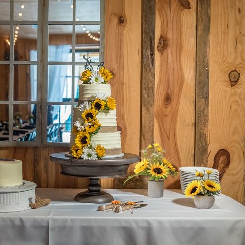 Leftover Sunflower Artificial Flowers Pot,Sunflower Decor,Flower Centerpieces for Tables,Fake Flowers in Vase for Summer Decor, Yellow Decor - size: 7.48''+11.4''(Sunflower pot)