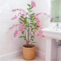 Artificial Jasmine Tree 5ft Beige Flower Pot Fake Trees, Lifelike Artificial Trees with Natural - Looking Blooms, Perfect for Any Space - size: 5ft