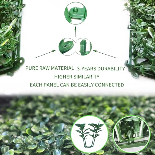 NETAP Grass Wall Panels Backdrop, 20"x 20"(6Pcs) Faux Boxwood Panels for Outdoor Indoor Green Wall Decor, Party Wedding Garden Fence Decorations - size: 20x20Inch 6Pcs