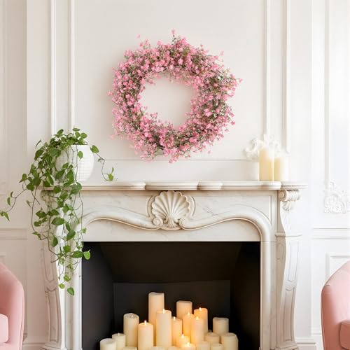 N&T NIETING 6Pcs Babys Breath Artificial Flowers,Real Touch Fake Cherry Blossom Pink Flowers Faux Flowers Bouquets for Vase Home Office Wedding Spring Indoor Outdoor Centerpiece Table Decorations - color: Cherry Blossom Pink, size: 6PCS