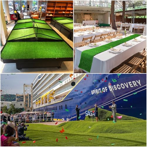 Artificial Grass Rug 3 ft x 10 ft, Synthetic Fake Grass Turf Mat for Indoor Outdoor Garden Home Decor, 0.8" Pile Height - size: 3 ft x 10 ft