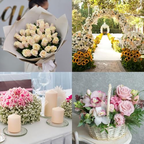 STEFORD 4 PCS Round Floral Foam Blocks Half Balls, Wet & Dry Green Flower Foam for Fresh and Artificial Flower Arrangements (7.5 x 3.7 Inches) - size: 7.5 x 3.7 Inch