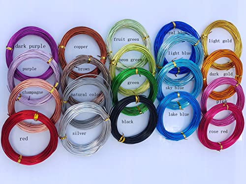 15 Gauge Anodized Aluminum Wire 49 Feet for Jewelry Making Craft DIY（1.5mm,Royal Blue,41509） - color: Royal Blue, size: 15 Gauge