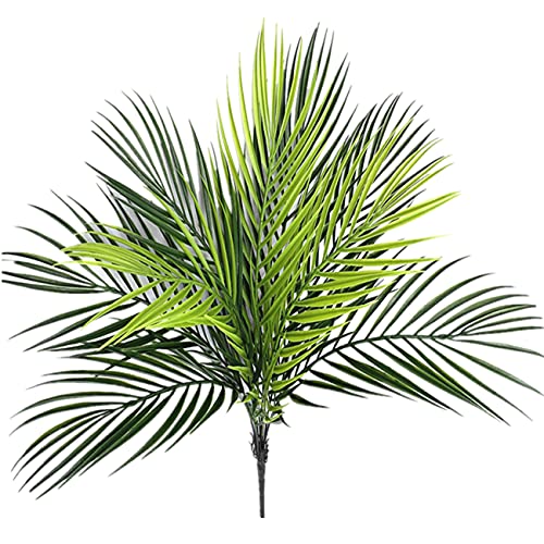 CATTREE Artificial Palm Plants, Faux Tropical Plant Plastic Shrubs Fern Leaves Coconut Tree Fake Bushes for Indoor Outdoor Verandah Office Table Centerpieces Arrangements DIY Decoration - 1 Pcs - color: Tropical Palm Plant-1 Pcs
