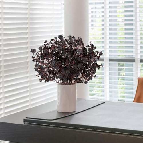 Babys Breath Artificial Flowers Halloween Flowers, 8 Bundles Real Touch Black Fake Flowers Silk Flowers Bulk for Vase Home Office Wedding Indoor Outdoor Centerpiece Table Party Decorations - color: Black, size: 8 Bundles