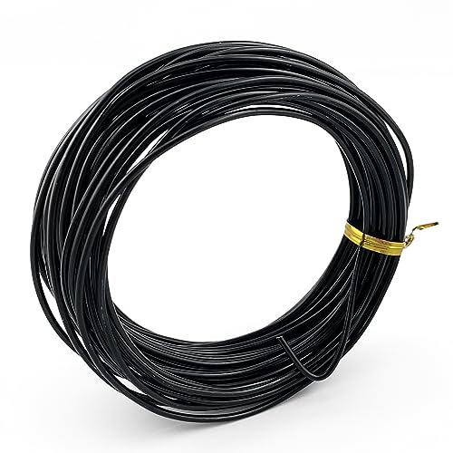 11 Yard Aluminum Wire Bendable Metal Wire Jewelry Craft Wire Beading Floral Making Jewelry Making Doll Making (12 Gauge, Black) - color: Black, size: 12 Gauge