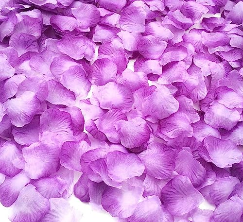 CODE FLORIST 1100 PCS Light Purple Silk Rose Petals for Valentine's Day,Romantic Night,Wedding,Proposal Anniversary Flower Decorations(Separated,Scented) - color: Light Purple, size: Separated 1100 pcs