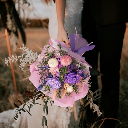 Forever Flower Gifts for Her: Romantic Flowers for Graduation-Daughter Girlfriend Wife Mom Grandma-Preserved Rose Bouquets-Flowers for Delivery Prime on Birthday Anniversary Valentines (Lilac) - color: Lilac