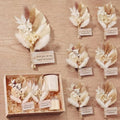 Suncalla 6 Pcs Bridesmaid Proposal Gifts Bouquets Mini 6 Inch Dried Flower Bouquets Will You Be My Bridesmaid Card for Bridal Shower Wedding Bachelorette Party Proposal Box(White,Boho) - color: White, style: boho