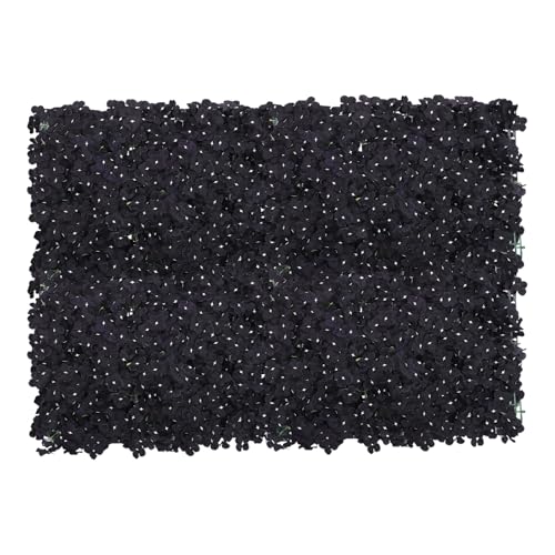 Black Hydrangea Artificial Flowers Panel, 4pcs 23.62" X 15.75" Silk Fabric Wall Mat for Halloween, Thanksgiving, Wedding, Party Event Decor - color: Black Hydrangeas, size: 4 pieces