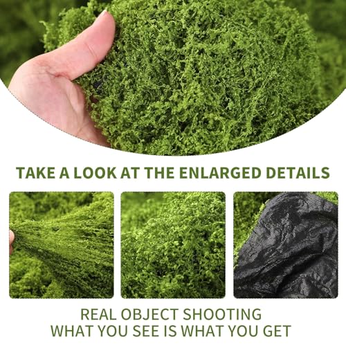 Artificial Green Moss Mat for Decoration Carpet Grass Wall, 11.81×78.74 inch Natural Decorative for Plants Indoor with Base Fabric, Artificial Moss Mat Suitable for DIY 0.3×2m - color: Green- 11.81×78.74 Inches/30 X 200 Cm