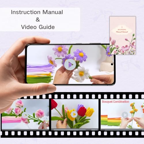 balinging 500pcs Pipe Cleaners Craft for Flowers,Chenille Stems for DIY Flower Making Kit,Pipe Cleaners Projects Creative for DIY Art and Craft,Ideal for Holiday Decoration(Daisy) - color: Daisy