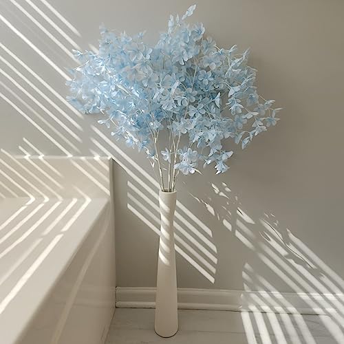 AETVRNI Flower Vase 16.5'' Tall White Ceramic Vase,Pampas Grass Vases,Modern Home Decorations,Handmade Brushed Skinny Floor Vases for Decor Living Room,Table,Fire Mantel,Entryway,White 40cm - color: White 40cm
