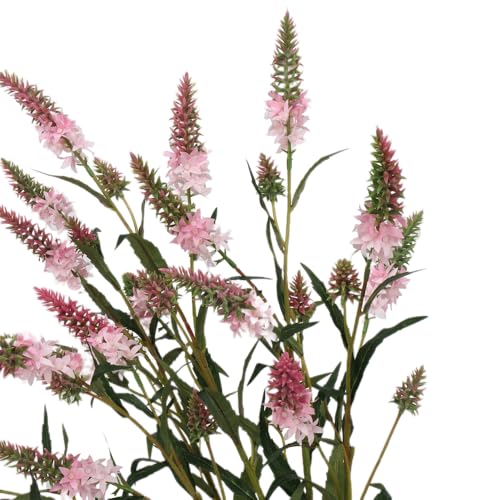 Artificial Lavender Lupine Flowers - 75cm (30 inches) High, 3PCS, 5 Flower Heads Perfect for Weddings, Restaurant, Office, and Bedroom Decor (Pink) - color: Pink