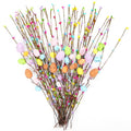 Draupnir 48PCS Artificial Easter Spray Vine, Pastel Easter Eggs and Berries, Easter Egg Twig Branches, Easter Egg Branches for Easter Home Decoration and Flower Arrangement