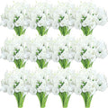 Crowye 100 Pcs Calla Lily Artificial Flowers Bulk 14 Inch Comfortable Touch Calla Lily Bridal Wedding Bouquet Faux Artificial Flower for DIY Wedding Bridal Centerpiece Party Decor (White)