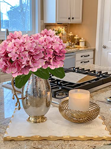 DILATATA Silk Hydrangea Flower 26" Big Fake Hydrangea Faux Flowers Lifelike Tall Artificial Hydrangea Real Touch Hydrangea for Wedding Ceremony Centerpieces Decoration - color: Pink #3, size: 3PCS