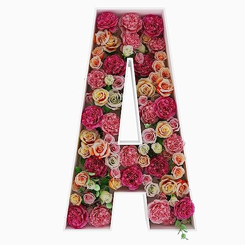 2FT Letter A Mosaic Balloon Frame Letter DIY Fillable Letters Kit for Birthday Party Wedding Backdrop Decor - color: Letter Aa, size: 2FT
