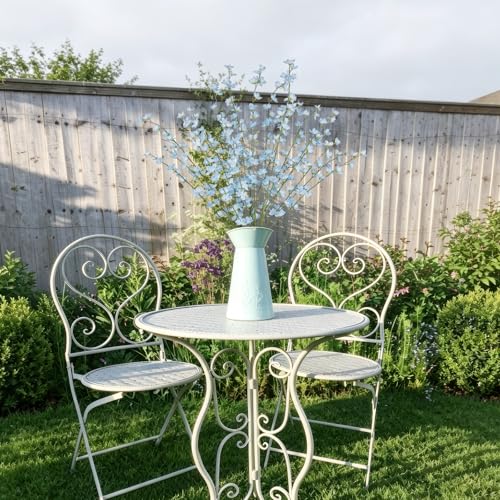 6 Pcs Artificial Forsythia Branches Fake Wildflowers Baby Blue 41" Silk Flowers with Long Stems Faux Spring Flowers for Tall Vase Indoor Home Decor Table Centerpieces Party Wedding Outdoor - color: Baby Blue