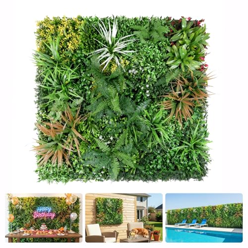 Artificial Grass Wall Panels, 40"x 40" Boxwood Hedge Wall Panels with UV Protection, Privacy Screen Fence, Greenery Wall Backdrop for Indoor Outdoor Garden Fence Backyard Decor - color: Z001