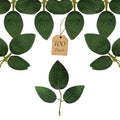 100 Pcs Artificial Flowers Green Leaf Bulk Faux Greenery Silk Fake Rose Leaves Bouquet Garland Wreath Floral Arrangement Supplie DIY Craft (1 Stem with 3 Large-Leaf Green) - color: 08. 1 Stem With 3 Large-leaf Green