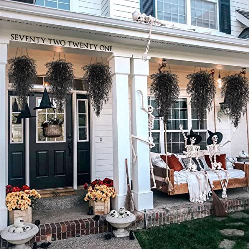 RECUTMS Black Artificial Hanging Lavender Plants, 4Pcs 30.3 Inches UV Resistant Fake Plastic Trailing Greenery Gothic Halloween Decor for Outdoor Indoor Home Room Garden Wedding Farmhouse Porch Party - color: Black
