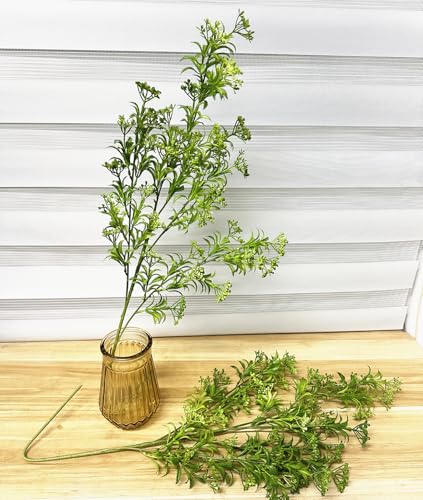 Fake Plants Artificial Plant Simulation Thorn Leaves Shrubs Tall 31 Inch, Faux Persian Flowers Plastic Boston Greenery Bushes Flexible Branches for Indoor Decor Outdoor Wedding Party Decoration 2 Pack - color: (Tall) Thorn Flower Leaves - 2 Pack