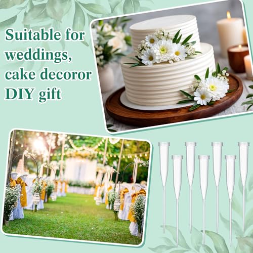 Tessco for you 90 Pcs Floral Water Tubes 6 Inch Floral Tubes Plastic Flower Supplies for Fresh Flowers with Rubber Cap for Flower Stem Arrangements Florist Supplies (Clear) - color: Clear, size: 6 Inch