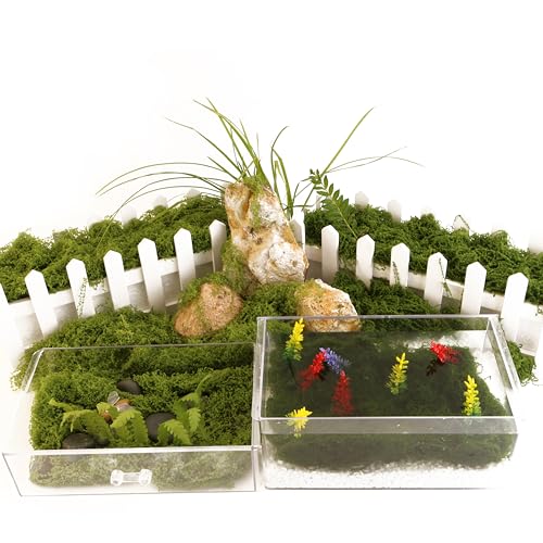 Green Moss Crafts, Artificial Grass Forest Potted Plants, DIY Craft Decoration for Wedding Christmas Party Decoration, Garden Flower Pots Home Decoration Indoor Planting (5.29 Ounces) - color: green, size: 150g