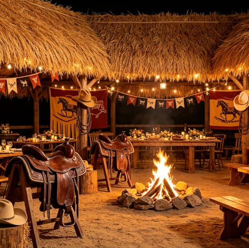 XLX TURF Artificial Thatch Grass for Tiki Bar Hawaiian Party Decorations - Fireproof Fake Hay Carpet for Country Cowboy Birthday Background - Duck Blind Grass Straw Roofing 35" x6.5' - size: 35" x 6.5'
