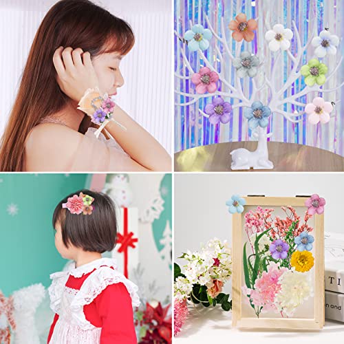 Fumwase 100 Pieces Artificial Daisy Flower Heads Mini Faux Multicolor Silk Flower Heads for DIY Crafts Headdress Home Wedding Garland Decor Accessory