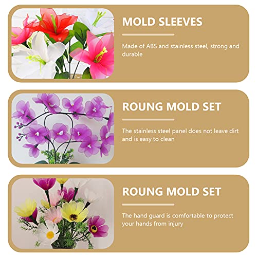 EXCEART Wire Mesh Flower Tool Set 2.95In 32Pcs DIY Mold Sleeves for Silk Flower Crafting and Petal Making with Multiple Diameter Screen Molds for Floral Arrangements