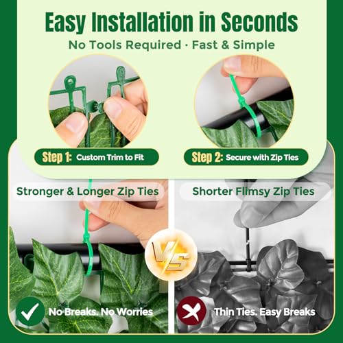 KASZOO Artificial Ivy Privacy Fence Screen - 120''(L) x 40''(W) Faux Greenery Wall Panels for Outdoor Privacy, Balcony, Patio, Backdrop, Fence Decor,Realistic Green Leaves for Wall or Garden Use - size: 120 in x 40 in - Printed Maple Leaf
