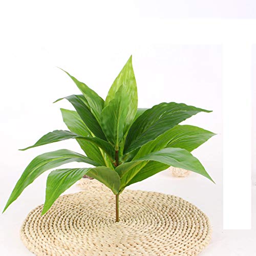CATTREE Artificial Plants Outdoor Decor, Fake Plant Shrubs Faux Grass Plastic Leaves Greenery Bushes Home Garden Wedding Party Decorations Indoor Office Yard Verandah Planter Filler - Green 2 Pack - color: Magnolia Grass-green-2 Pack