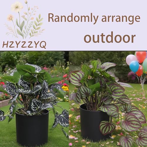 6 Pack Artificial Potted Plants - Fake Trailing Greenery with Unique Variegated/Striped/Dark-Veined Leaves - Small Faux Plants for Desk, Bathroom, Shelf Decor - No Watering Needed