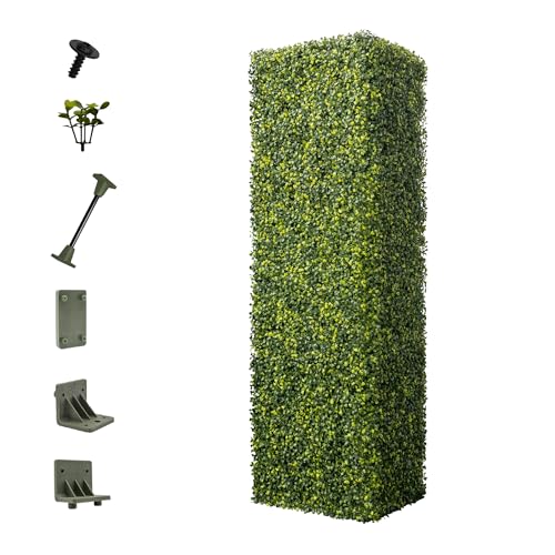 Bynbbur Artificial Hedge Wall 18" Lx72 Hx12 W Boxwood Hedges Outdoor Patio Greenery Walls, Fake Grass Privacy Wall Screens, Office Living Room Divider, Wedding Party Décor - color: Green, size: 18"Lx72"Hx12"W