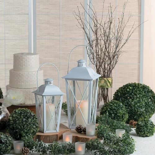 Fun Express Boxwood Garland 12 Ft. x 7" Greenery Garland for Wedding Decor - Artificial Greenery Faux Plants Indoor Table Decorations | Floral Garland for Mantle Backdrop Centerpieces & Reception
