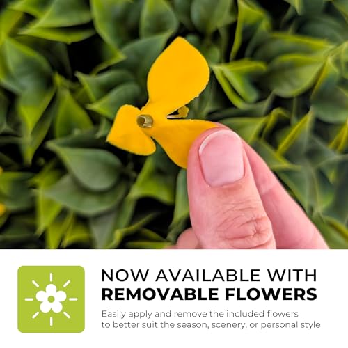 365 Curb Appeal 23" XL Bougainvillea Topiary Balls + Yellow Flower Pack (2 Artificial Topiary Balls (4 Halves)) - color: Bougainvillea + Yellow Flowers, size: 2 topiary balls (4 halves)