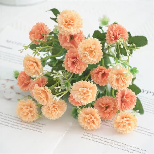 5 Forks 20 Artificial Flower Small Lilac Bouquet Fake Flowers,Champagne - color: Champagne