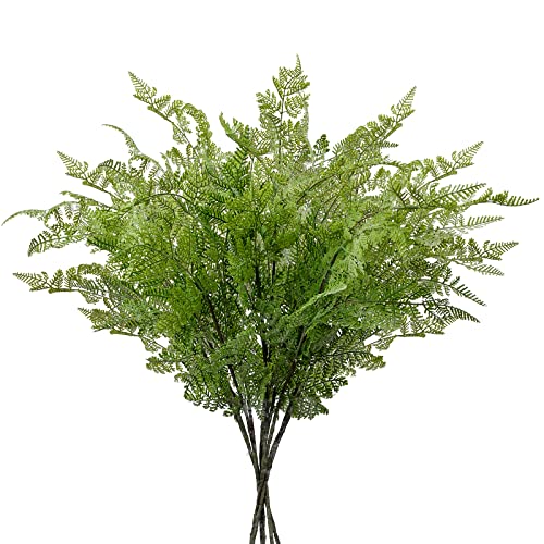 Briful 30" Artificial Boston Fern Plants Bushes Fake Shrubs Bush Greenery Plants Faux Fern Plant Large for Outdoors UV Resistant Garden Plants or Home Office Desk Indoor Decor 6pcs - color: Style #11