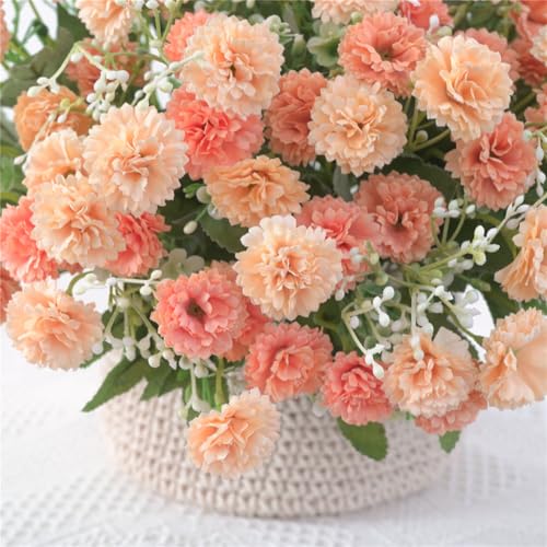 5 Forks 20 Artificial Flower Small Lilac Bouquet Fake Flowers,Champagne - color: Champagne
