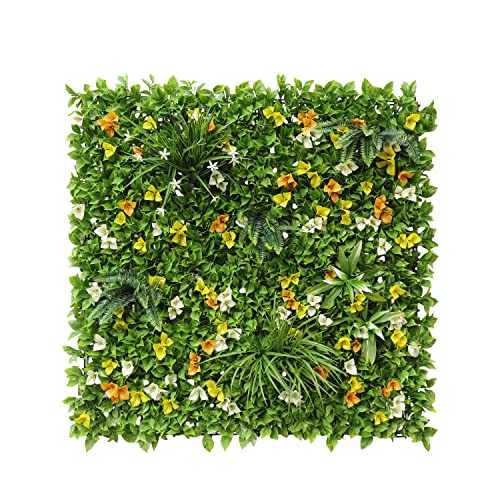 Windscreen4less 1 PC 40"x40" Artificial Boxwood Panels Faux Plant Grass Green Wall Panel Decoration for Outdoor Indoor Garden Backyard (Style 6) - color: 3d Panel Style 6, size: 40"x40"