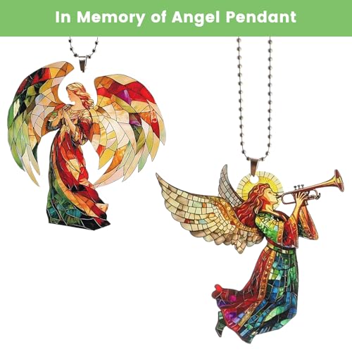 Cemetery Artificial Flowers with Vase Angel Mark - 2 Set Artificial Blue Rose Grave Memorial Flowers- Prayer & Trumpet Angel Pendant for Headstones Gravesite Decoration - color: Blue Ym