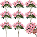 Zeyune 8 Pack 12 Inch Wedding Bouquets for Bride Bridesmaid Red Artificial Rose Bouquet Fake Silk Roses Flowers Bunches Bulk for Home Office Garden Parties(Light Pink) - color: Light Pink