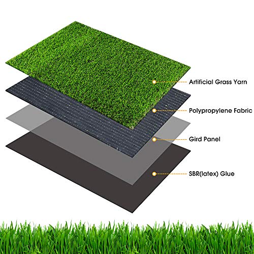 CooZero Artificial Grass, Professional Dog Grass Mat, Potty Training Rug and Replacement Turf Outdoor Rug Patio Lawn Decoration, Easy to Clean with Drainage (39.4 x 31.5 inch) - size: 39.4 x 31.5 inch