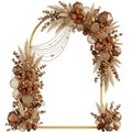 6FT Metal Wedding Arch Backdrop Stand,Stable Wedding Arch Frame for Wedding Ceremony Birthday Party Baby Shower Graduation Anniversary Floral Decoration,Gold - size: 6x2.6FT Gold