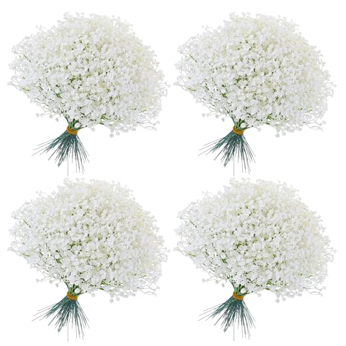 120 Pcs Baby Breath Artificial Flowers Bulk, 11.8inches White Artificial Flowers Baby Breath Gypsophila Flower para Decoracion for Wedding Party Home Garden Decoration