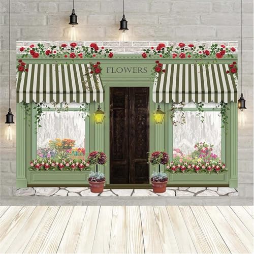 Flower Market Photography Background Spring Pink Flowers Tea Party Backdrop Bloom Floral Baby 1st Birthday Kids Birthday Girls Cake Smash Decor Backdrop Photo Studio,5X3FT - size: 5X3FT